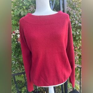 Red cashmere sweater